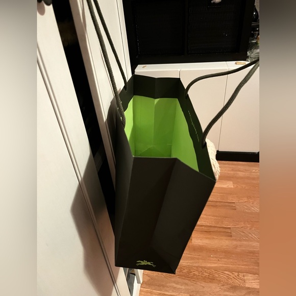 NEW Authentic Longchamp Paris Paper Shopping Gift Bag 13.5" x 10" x 4.5" - Picture 3 of 5